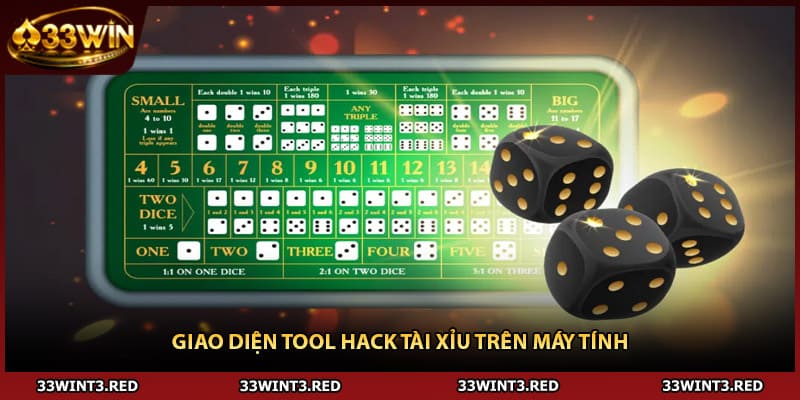 Giao diện tool hack tài xỉu trên máy tính